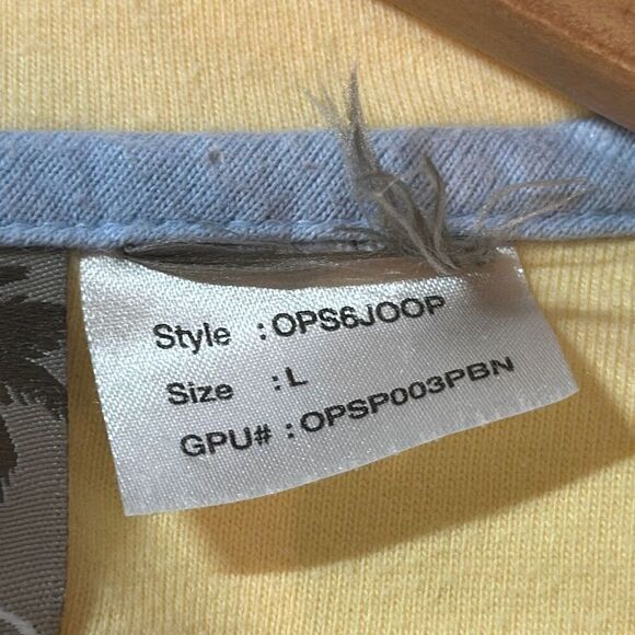 Vintage OP Ocean Pacific Shirt Mens L Large Yellow Polo S/S Surfing 80’s 90’s - Picture 5 of 7